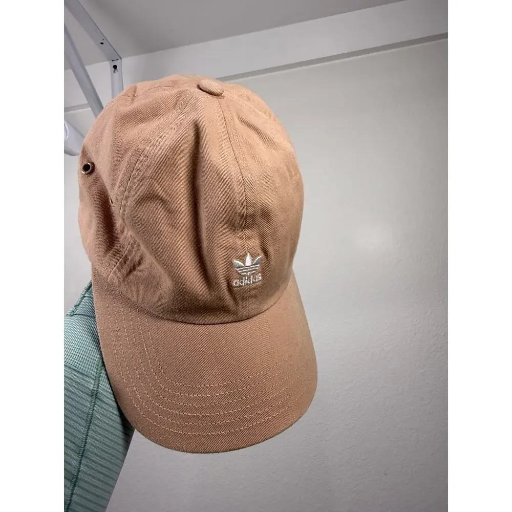 Adidas Baseball Cap Adjustable One Size Pink Peach Sport Casual Strap-Back Relax